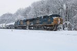 Outlawed Q422 awaits a new crew to go north in fresh snow 